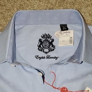 English laundry 17.5" XXL blue long sleeve shirt